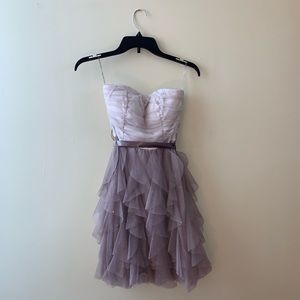 Strapless Ruffled Homecoming Dress